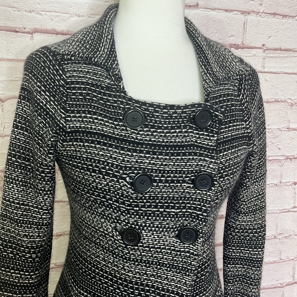 Semantiks Angora Blend Double Button Knit Sweater Coat Duster XS - Picture 2 of 8